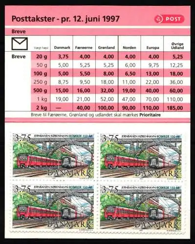 Dänemark 1155 postfrisch Markenheft / Eisenbahn #KC961