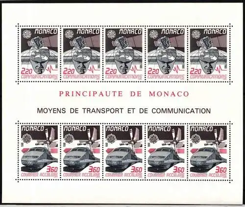 Monaco Block 39 postfrisch Kommunikation #KC981