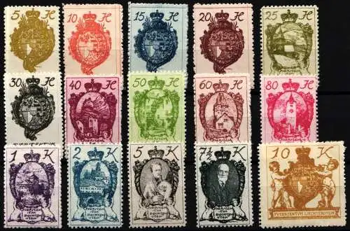 Liechtenstein 25-39 postfrisch #NF878