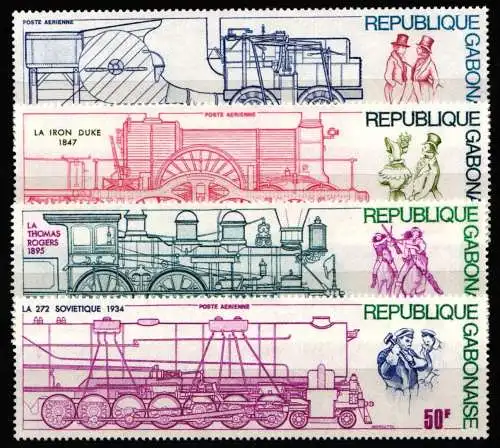 Gabun 556-559 postfrisch Lokomotive #NN003