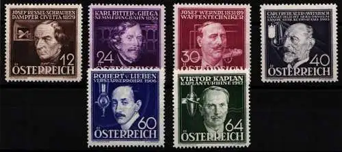 Österreich 632-637 postfrisch #NF896