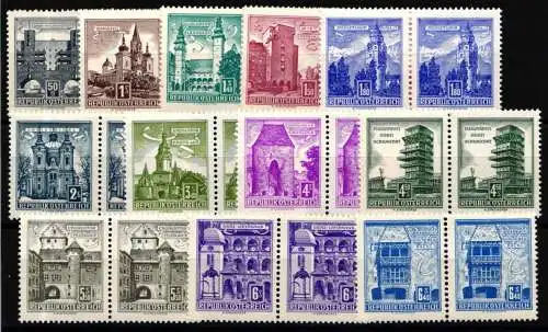 Österreich 1044-1055 postfrisch waag. Paare #NF901