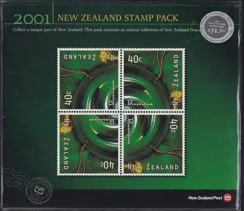 Neuseeland Jahresmappe 2001 postfrisch nicht alle Ausgaben enthalten #NM136
