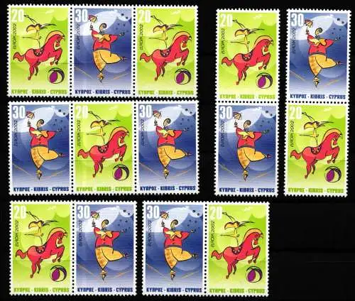 Zypern 990-991 postfrisch alle Zusammendrucke, Cept #NM151