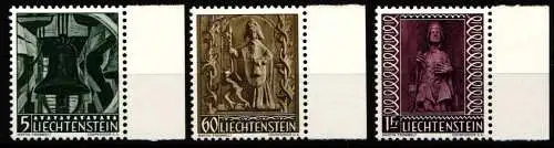 Liechtenstein 386-388 postfrisch von Seitenrand #NS083