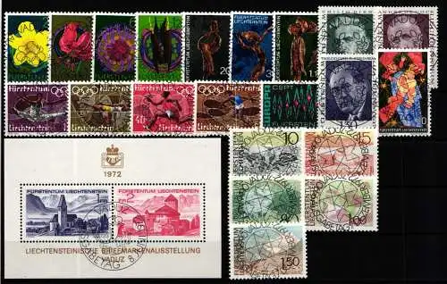 Liechtenstein Jahrgang 1972 gestempelt #NS170