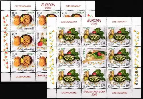 Jugoslawien 3269-3270 postfrisch als Kleinbögen, Cept 2005 #NM441