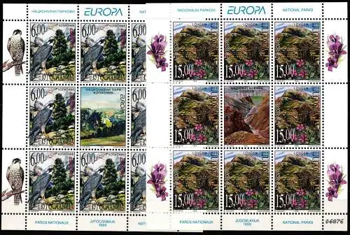 Jugoslawien 2910-2911 postfrisch als Kleinbögen, Cept 1999 #NM447
