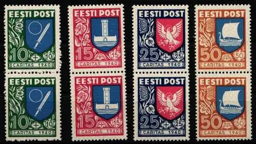 Estland 152-155 postfrisch als senkrechte Paare #NM181