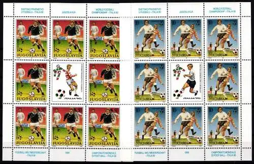 Jugoslawien 2412-2413 postfrisch als Kleinbögen, Fußball WM 1990 #NM253