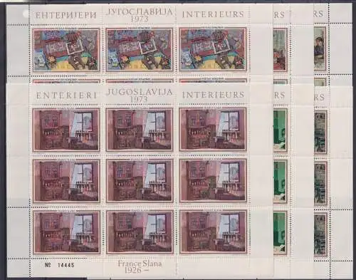 Jugoslawien 1524-1529 postfrisch als Kleinbögen, Kunst #NM426