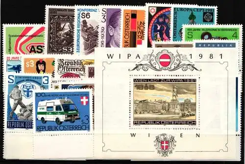 Österreich Jahrgang 1981 postfrisch #NB875