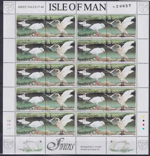 Großbritannien Isle of Man 478-483 postfrisch als Kleinbogensatz #NQ887