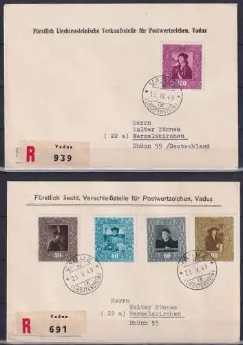 Liechtenstein FDC 268-276 als Ersttagsbrief #NS271