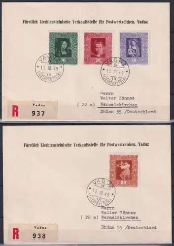 Liechtenstein FDC 268-276 als Ersttagsbrief #NS271
