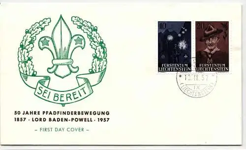 Liechtenstein FDC 360-361 als Ersttagsbrief #NS353