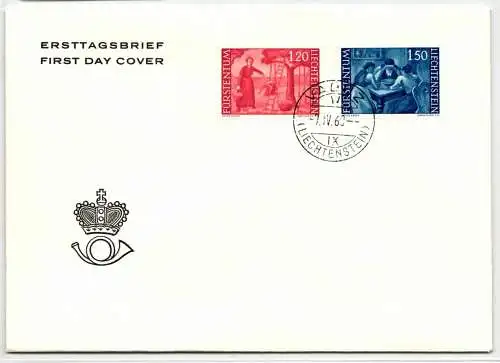 Liechtenstein FDC 396-397 als Ersttagsbrief #NS362