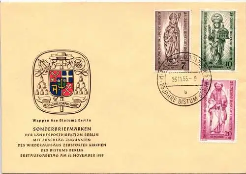 Berlin 132-134 als Ersttagsbrief #NR639