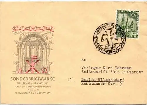 Berlin 107 als Ersttagsbrief #NR617