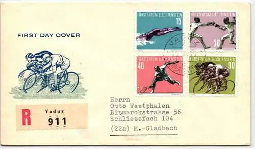 Liechtenstein FDC 365-368 als Ersttagsbrief #NS356