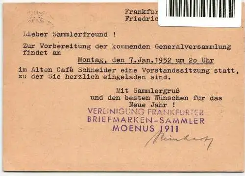 BRD Bund 141 auf Postkarte Einzelfrankatur #NQ744