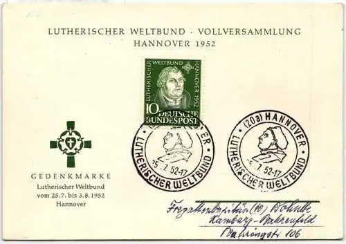 BRD Bund 149 FDC auf Ausstellungskarte Einzelfrankatur #NQ746