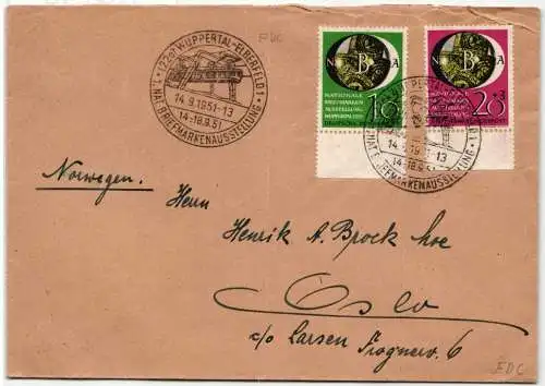 BRD Bund 141, 142 als Ersttagsbrief Satzbrief #NQ743