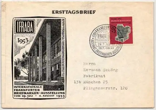 BRD Bund 172 als Ersttagsbrief Ausstellungsbrief #NQ786