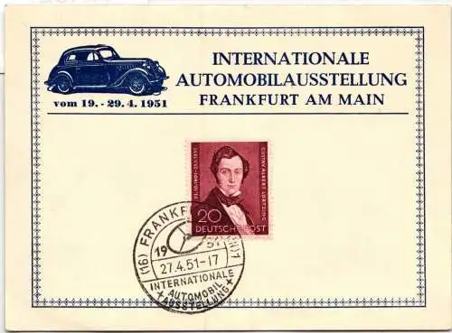 Berlin 74 auf Ausstellungskarte Automobilausstellung #NR827