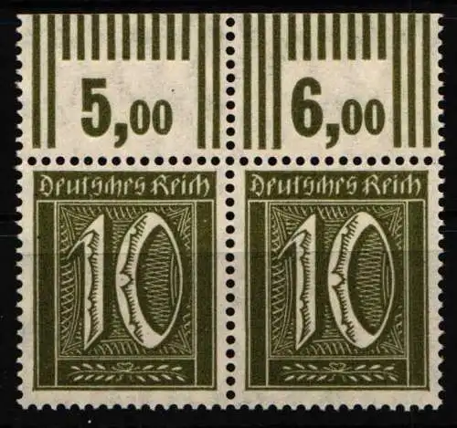 Deutsches Reich 159 W OR postfrisch Paar mit 2`9`2/3`7`3 #NR855