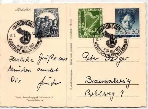 Berlin 72-73 auf Postkarte Handwerlsmesse #NR834