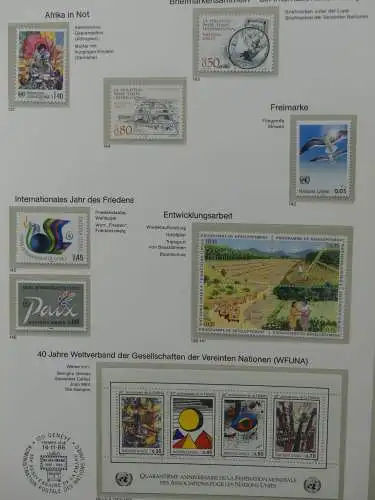 Vereinte Nationen postfrisch besammelt auf Michel Vordruckseiten #LZ117