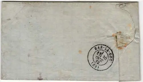 Deutsches Reich 19 (3x) auf Brief Hufeisenstempel Strassburg #NJ519