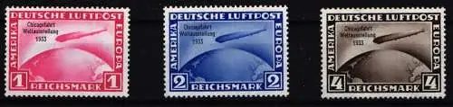 Deutsches Reich 496-498 postfrisch Attest Hettler VP #NR011