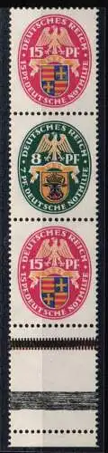 Deutsches Reich S 53 L postfrisch mit Leerfeld unten #NR112