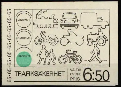 Schweden 722 D postfrisch als Markenheft #NB936