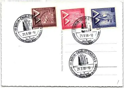 Berlin 160-162 auf Postkarte Sonderstempel #NQ593