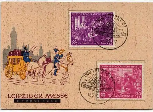 DDR 248, 249 auf Ausstellungskarte Sonderstempel Messe #NT215