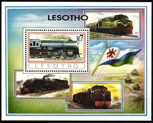 Lesotho Block 106 postfrisch Lokomotive #NT986