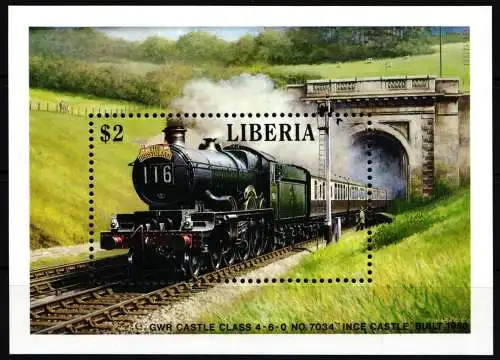 Liberia Block 118 postfrisch Lokomotive #NT992