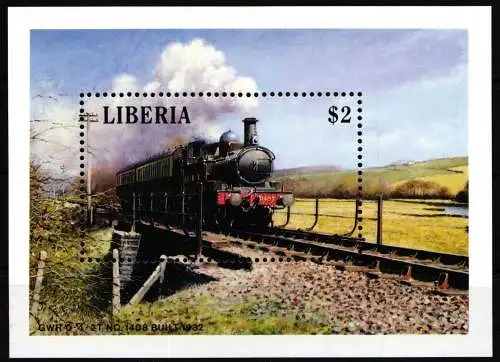 Liberia Block 117 postfrisch Lokomotive #NT989