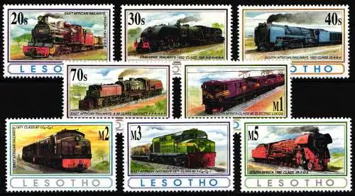 Lesotho 1051-1058 postfrisch Lokomotive #NT984