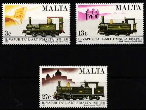 Malta 673-675 postfrisch Lokomotiven #NT450