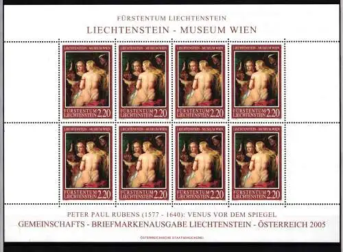 Liechtenstein 1374 postfrisch Kleinbogen / Kunst #HP812