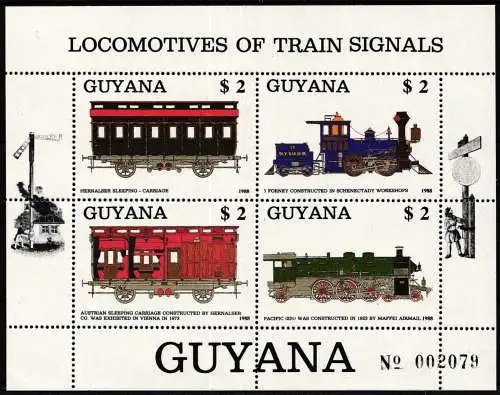 Guyana 2475-2478 postfrisch als Kleinbogen #NT475