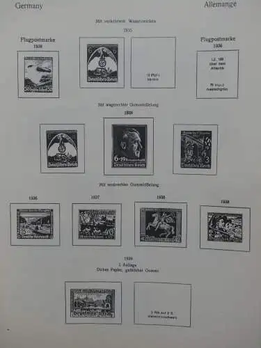 Deutsches Reich ab 1933 gestempelt bzw mit Falz im KA-BE Album #LZ048