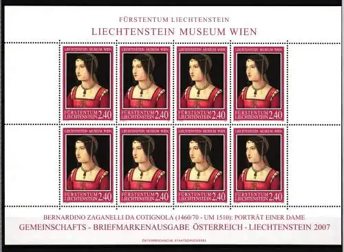 Liechtenstein 1437 postfrisch Kleinbogen / Kunst #II595