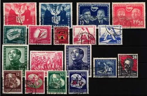 DDR Jahrgang 1951 mit 280-297 gestempelt komplett #NU271