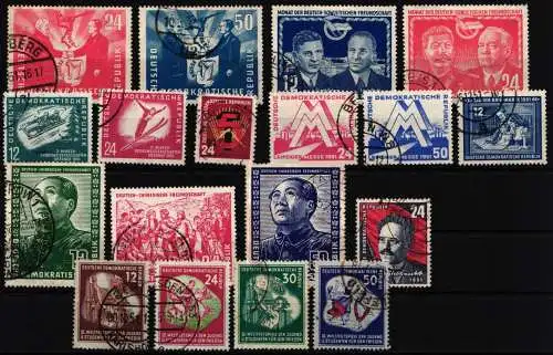 DDR Jahrgang 1951 mit 280-297 gestempelt komplett #NU272