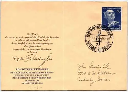 Berlin 128 als Ersttagsbrief #NT275